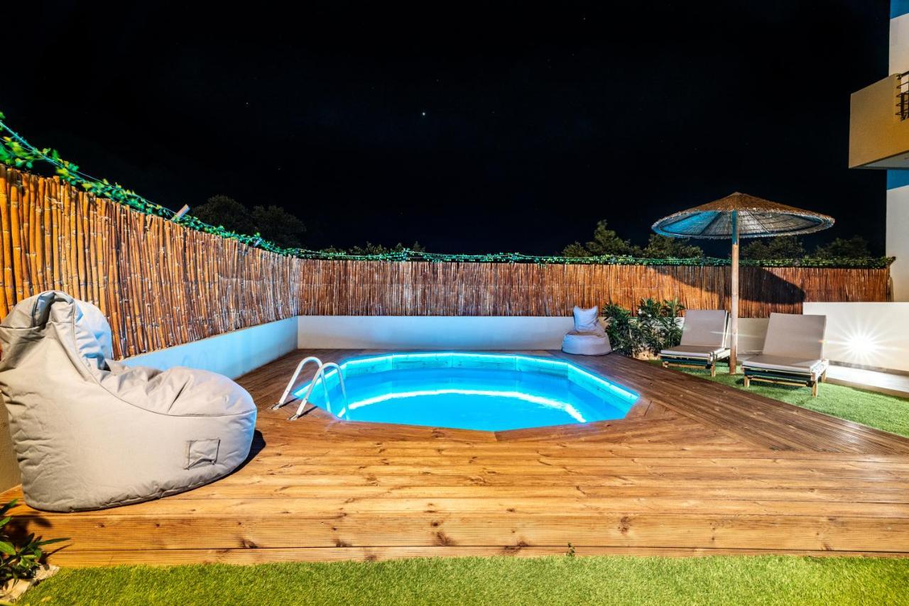 Modern House With Pool Near Beach Gazi Экстерьер фото