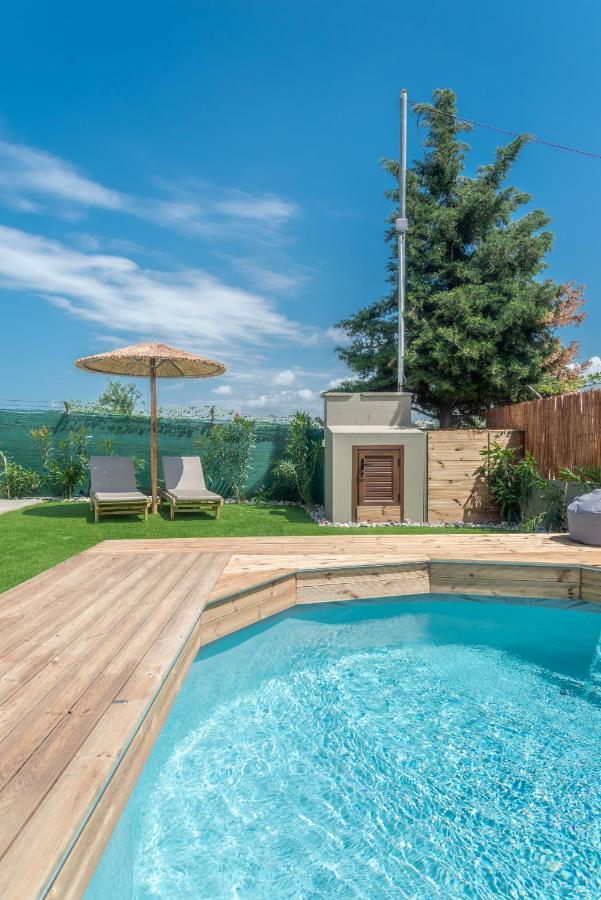 Modern House With Pool Near Beach Gazi Экстерьер фото